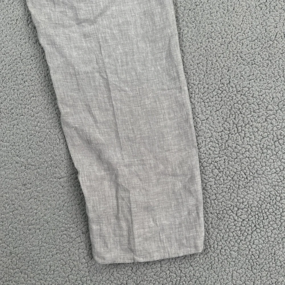 Joseph Abboud 100% Linen Pants Men 38x28* Grey Straight Leg Lined Breathable